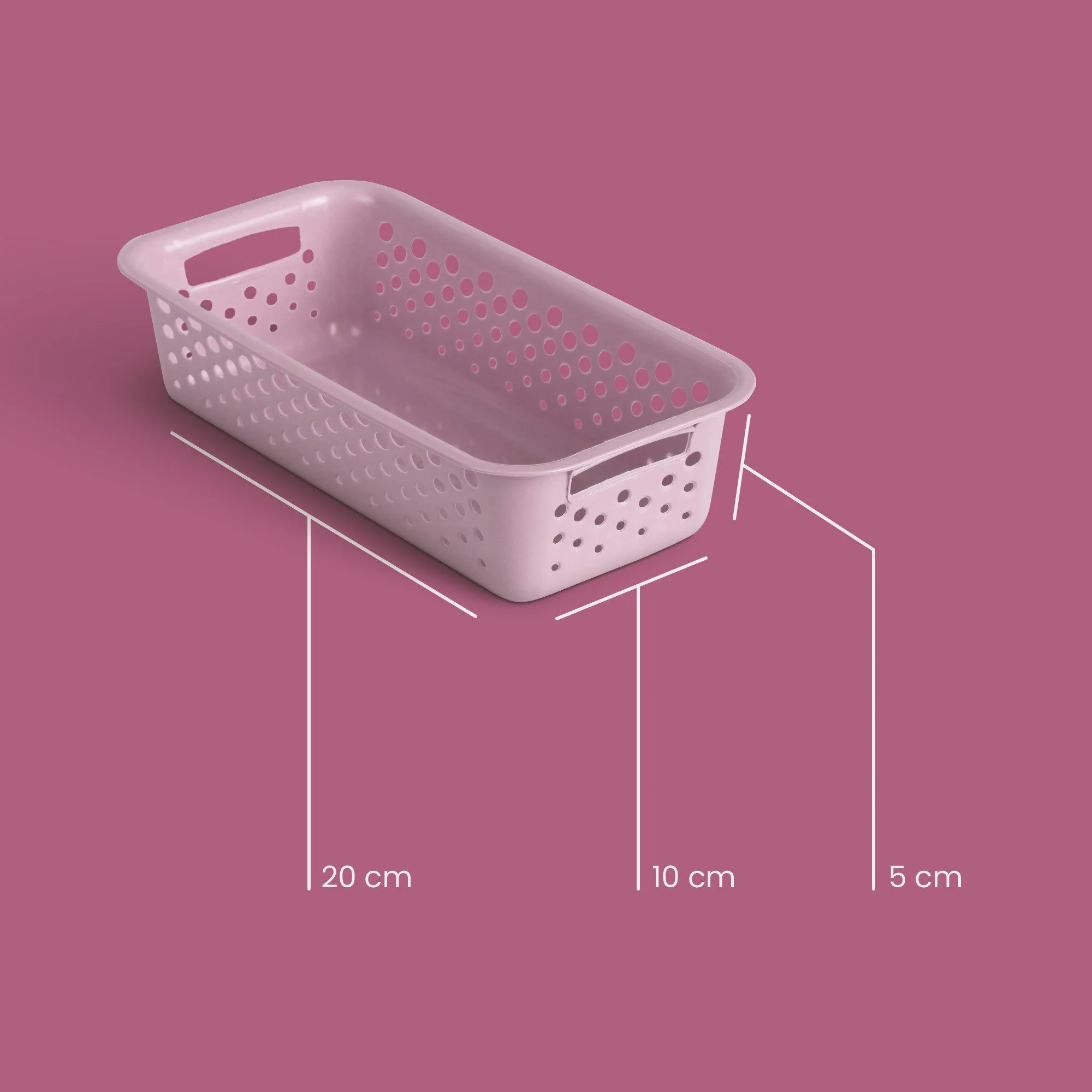 Aufbewahrungskorb aus Kunststoff – modulares Organizer-Set mit Griffen (4er-Set)